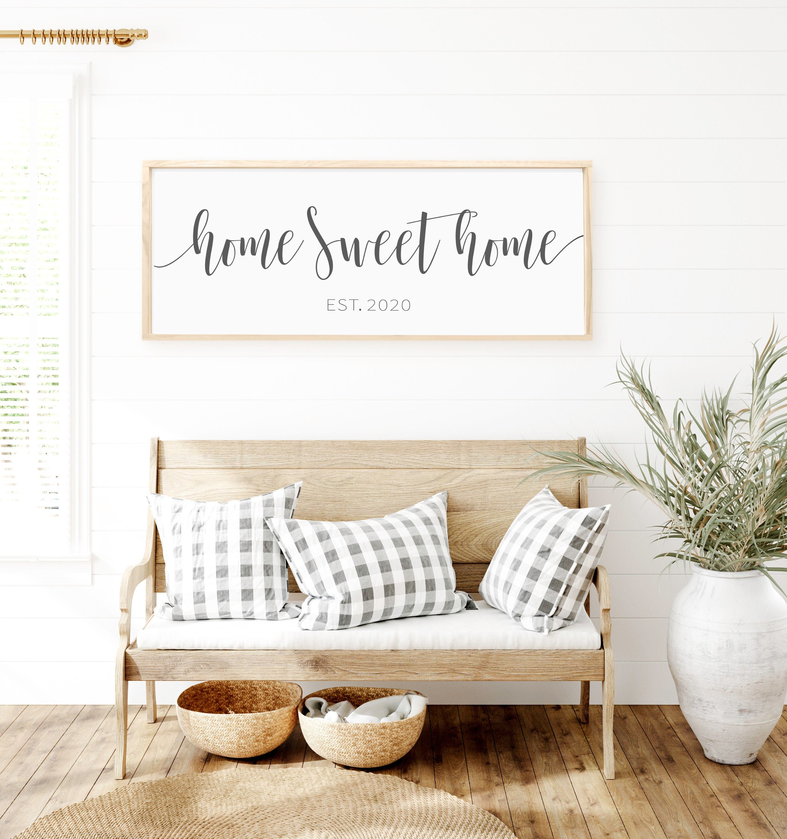 Home Sweet Home Sign Wood Framed Sign Home Wall Decor Home Etsy