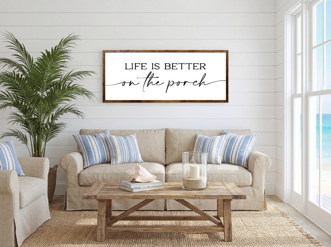 Life is Better on the Porch Wooden Sign - Etsy