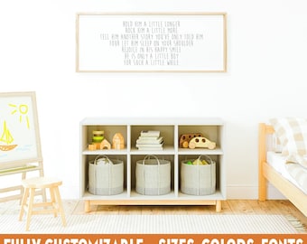 Hold Him a Little Longer, Sweet Nursery Poem Sign