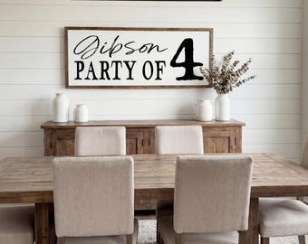 Party of Family Wooden Sign