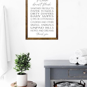 Please Do Not Flush, Funny Bathroom Sign