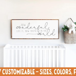 How Wonderful Life Is, Inspirational Lyric Sign