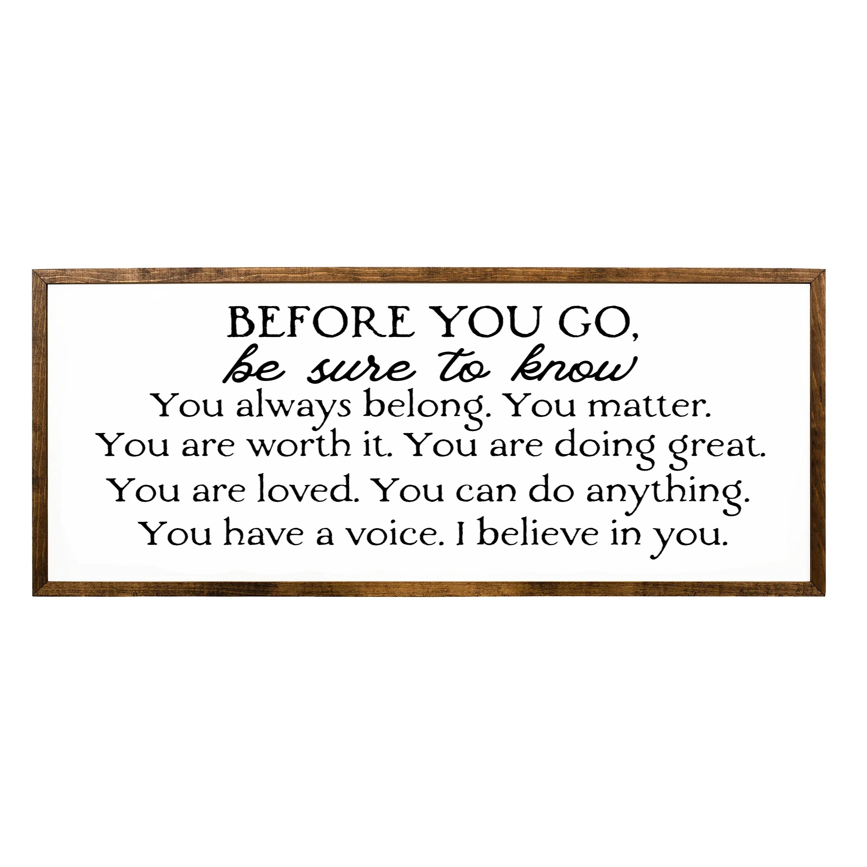 Before You Go Motivational Wooden Sign Classroom Decor - Etsy