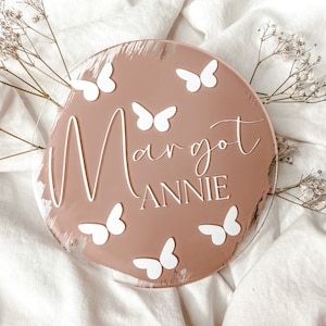 Acrylic Baby Girl Name Sign| Birth Announcement | Nursery Name Sign | Birth Photo Prop | Birth Hospital Sign | Baby Shower Gift