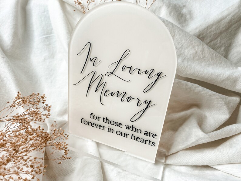 In Loving Memory Table Sign in Memory Wedding Sign Modern Etsy Australia