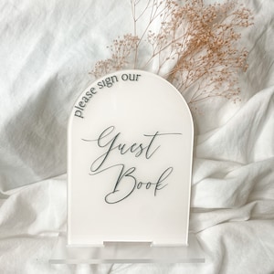 Guestbook Table Sign | Please Sign Our Guestbook Sign | Modern Acrylic Guestbook | Guestbook Signs