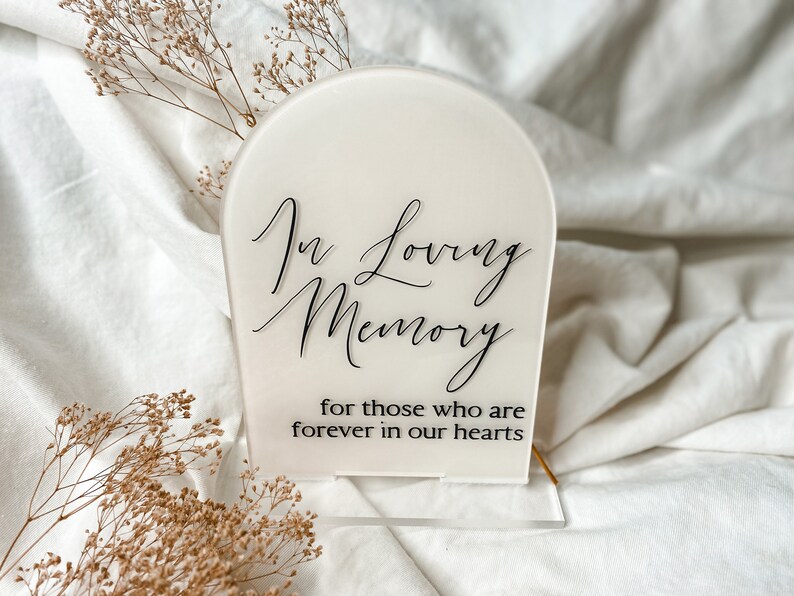 In Loving Memory Table Sign in Memory Wedding Sign Modern Etsy Australia