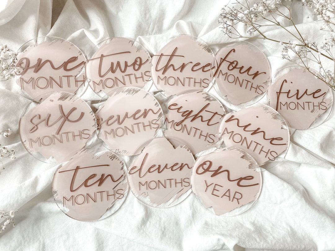 Acrylic Baby Milestone Discs: Monthly Photo Prop Set - Etsy