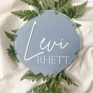 Acrylic Baby Name Sign| Birth Announcement | Nursery Name Sign | Birth Photo Prop | Birth Hospital Sign | Baby Shower Gift