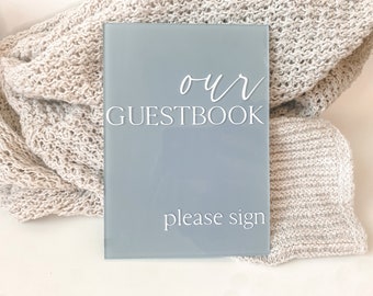 Wedding Guestbook Sign | Guestbook Modern Minimalist Acrylic Wedding Sign | Please Sign Our Guestbook | Sign In Table