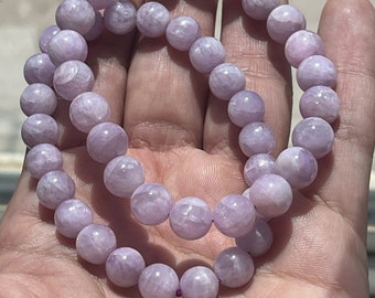 Kunzite Bracelet, Kunzite Beaded Bracelet, Kunzite Jewelry, Kunzite Crystal, Kunzite Beads, Kunzite Stretch Bracelet, Jewelry, For Her