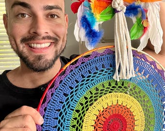 decoración de macramé de ángel chakra