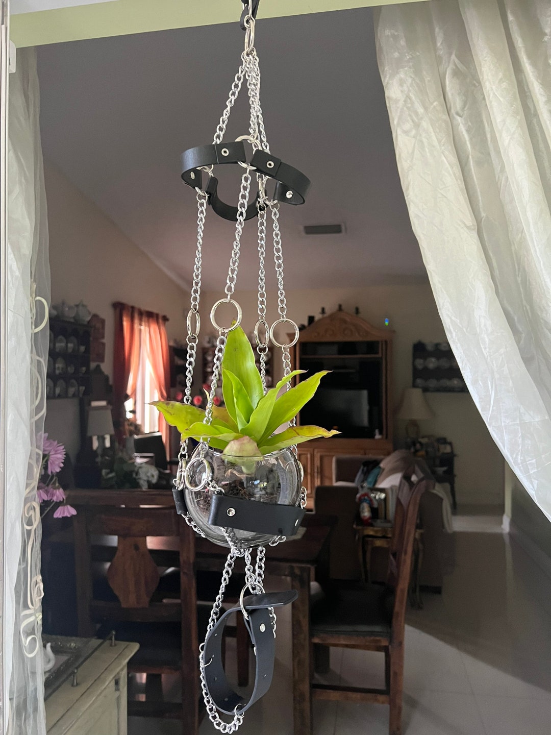 Macrame Chain Plant Hanger Etsy