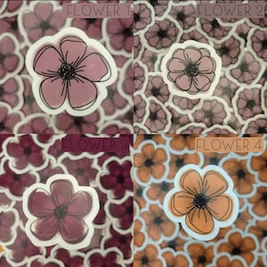Adesivos de flores CLEAR