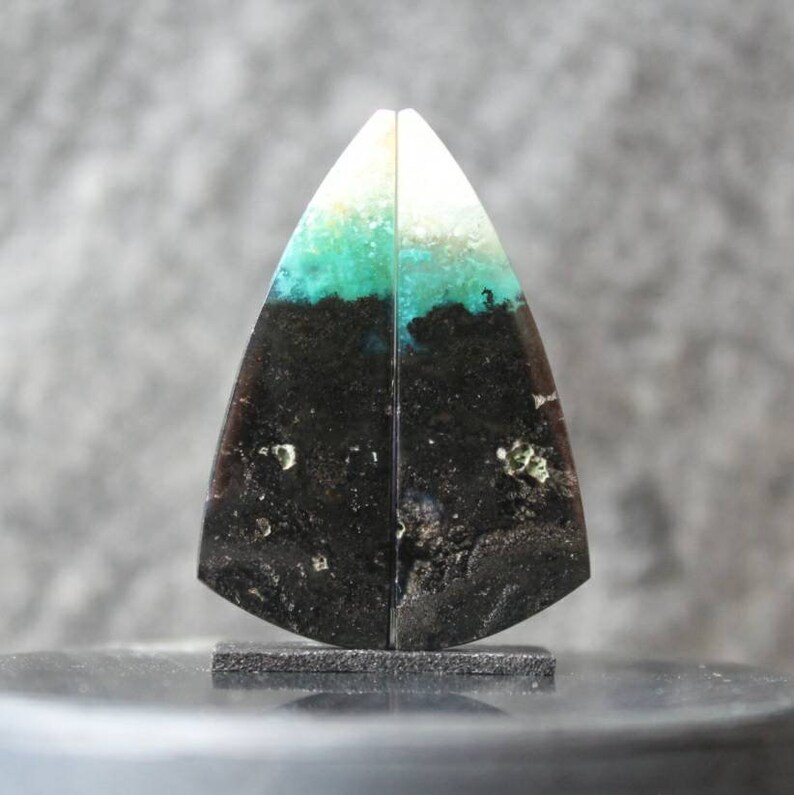 Opalized wood pair Etsy