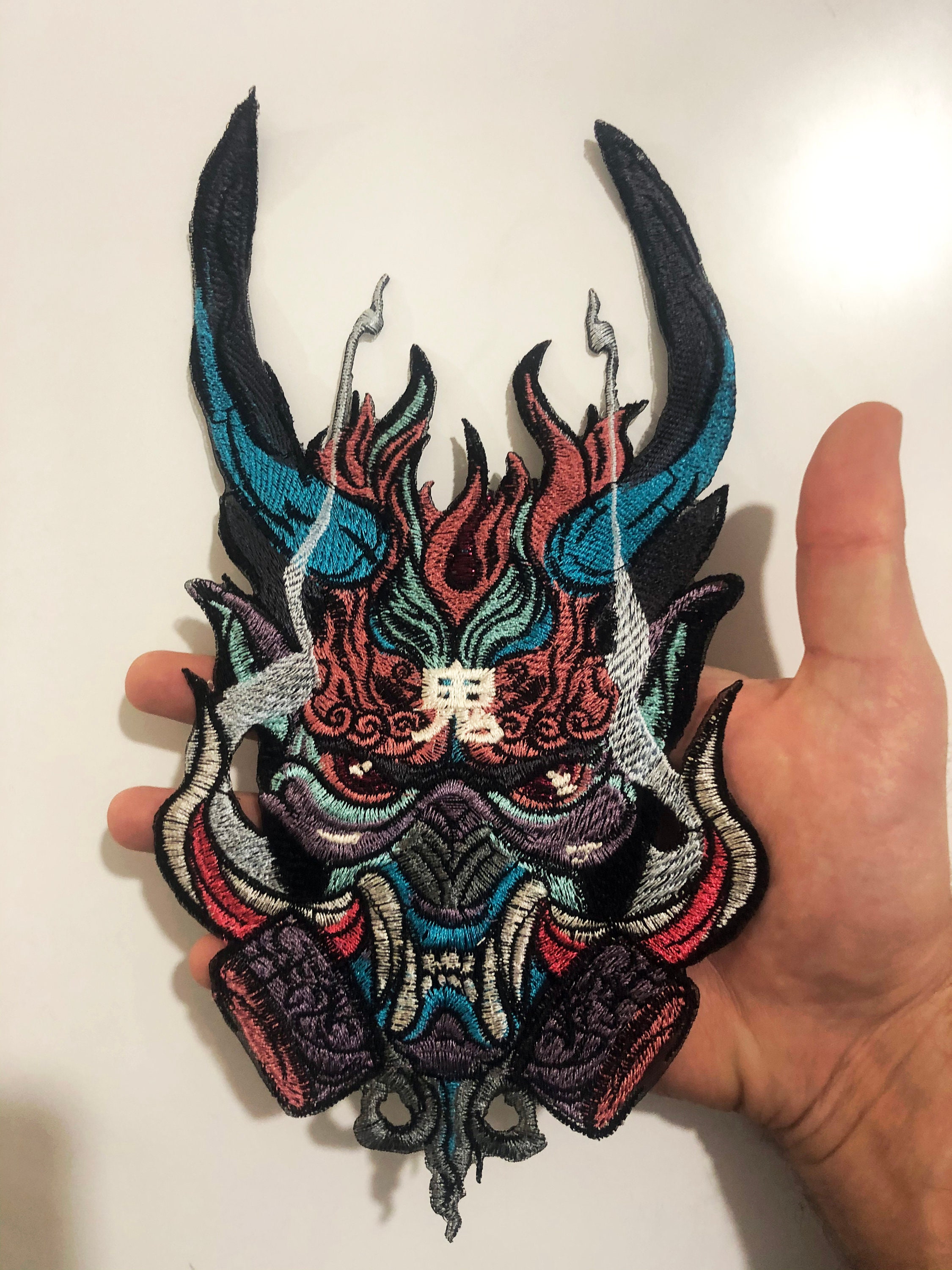 Cyberpunk Oni Demon Patch bordado Parche SEW ON Etsy España