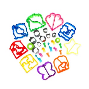 Kids food cutters,  lunch box accessories, Sandwich Cutter, Cheese cutter, Vegetables cutters & Fruit Cutters, 10 Food Picks - BPA Free