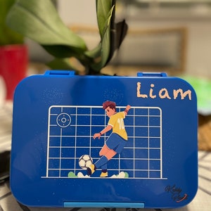 Leak-proof Bento Lunch Box Soccer - Free Personalization - 4 & 6 compartments