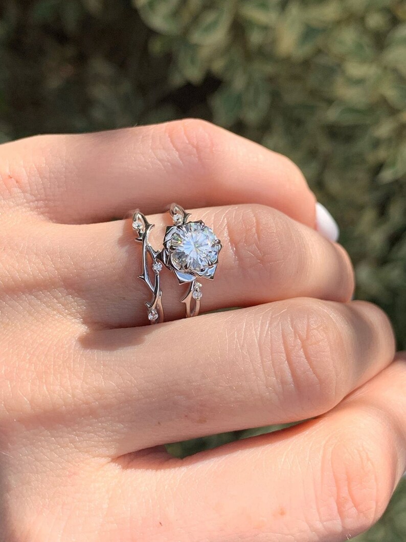 Dainty Engagement Rings in Sterling Silver Dainty Diamond Etsy