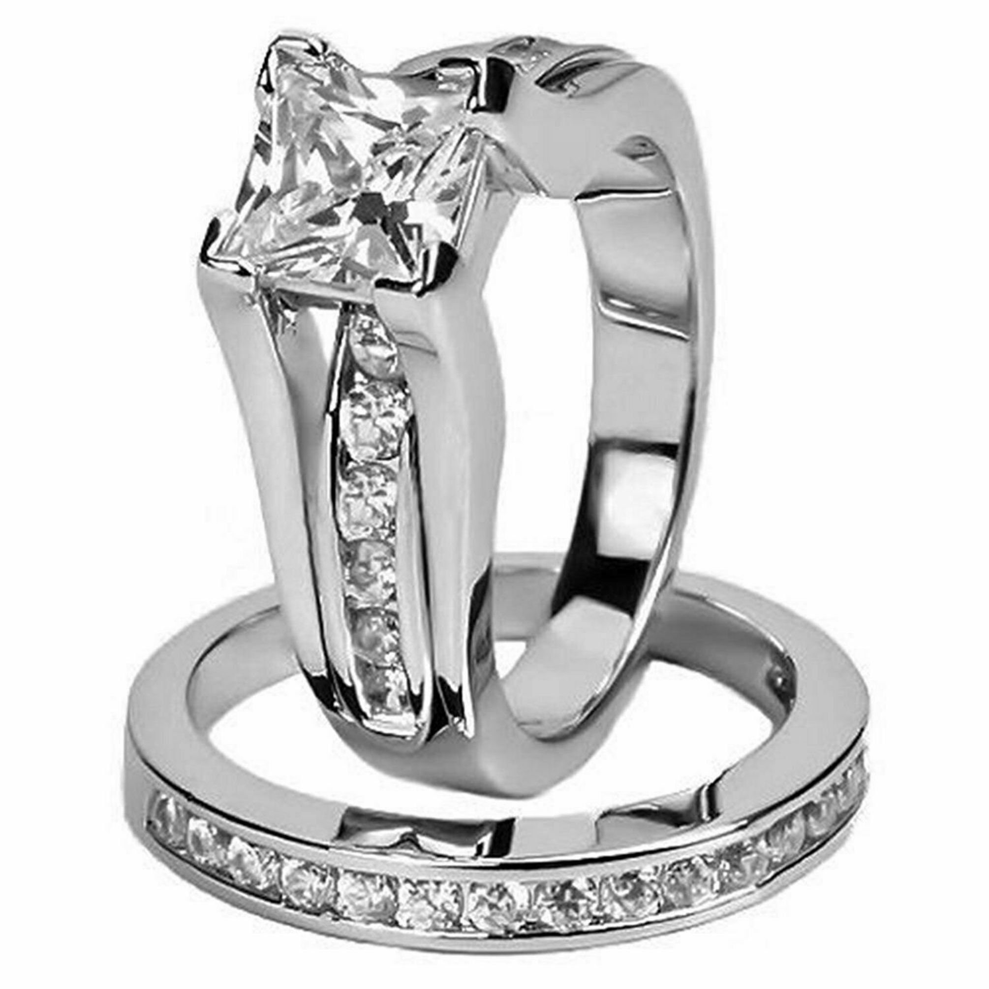 Amazing Princess Cut White Diamond Women Marriage Engagement | Etsy
