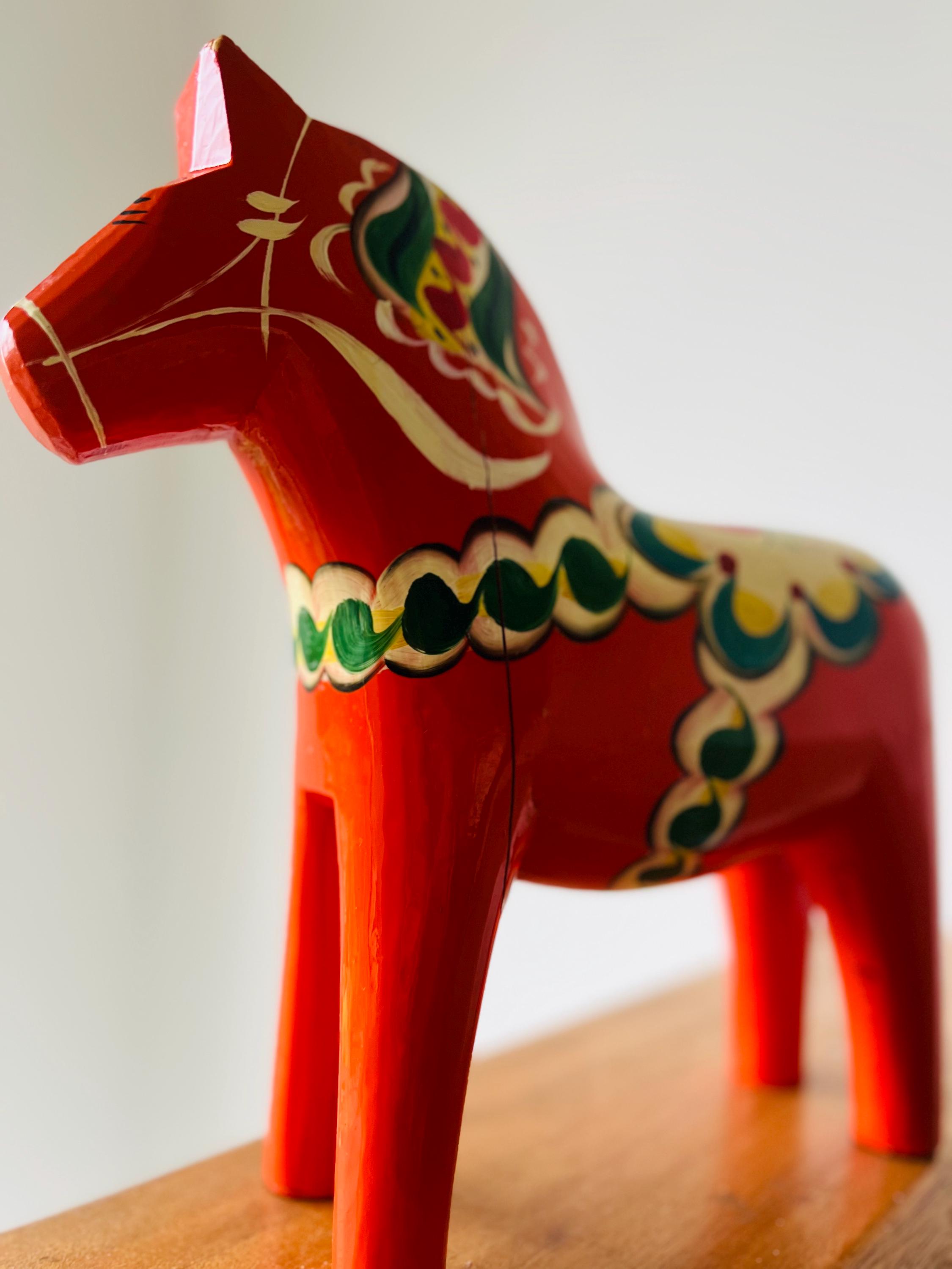 馬 ホース ダーラナ Dalahemslojd Akta 木製 Akta ダーラホース/オルソン/ダーラナ馬 ヴィンテージ木製スウェーデン スウェーデン 赤 アンティーク雑貨