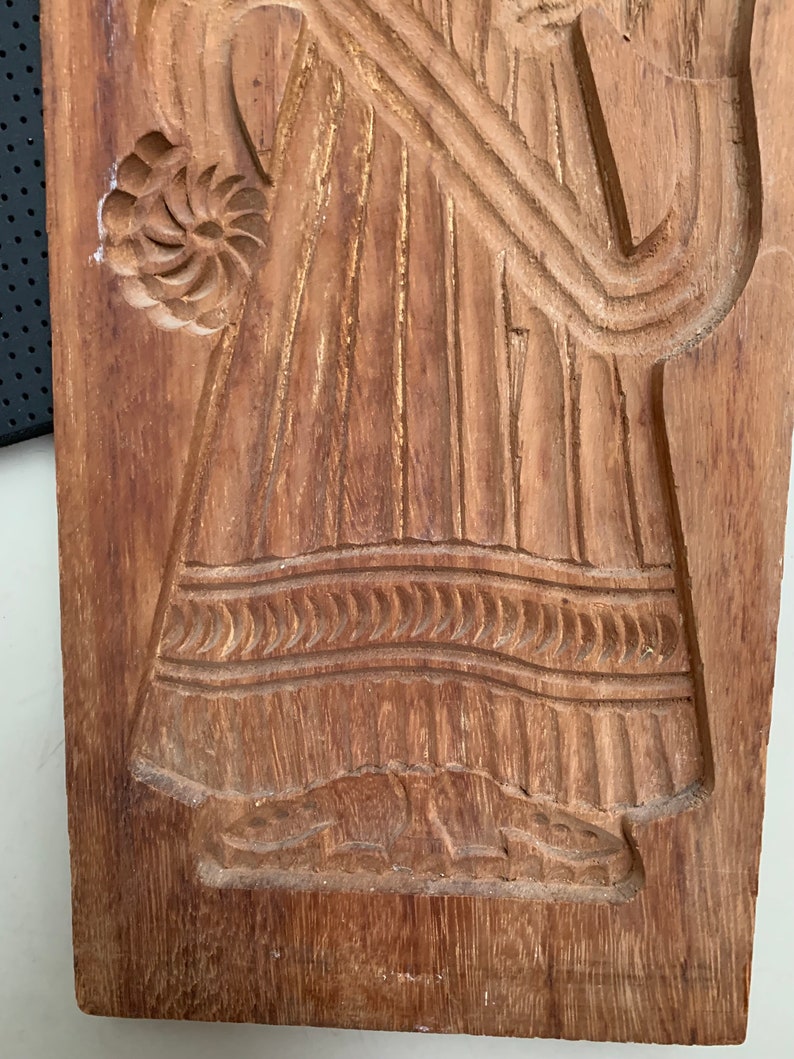 Vintage Dutch Wooden Forms Folk Art Speculaas Cookie Mold Vorm