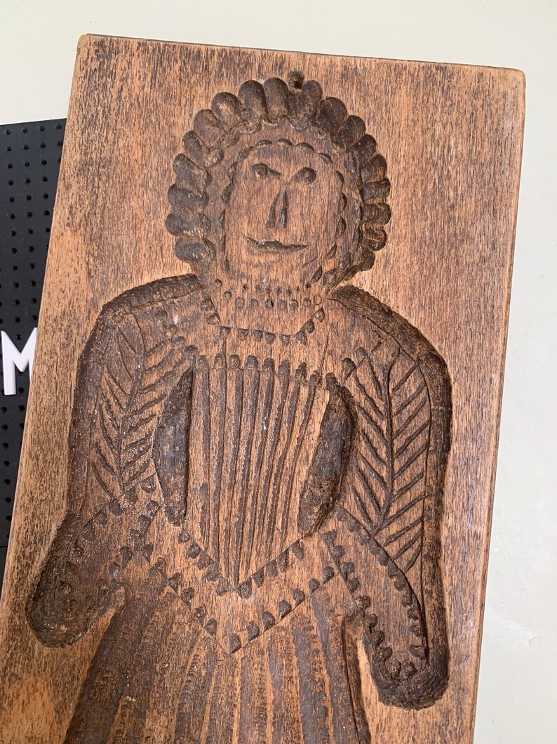 Vintage Dutch Wooden Forms Folk Art Speculaas Cookie Mold Vorm