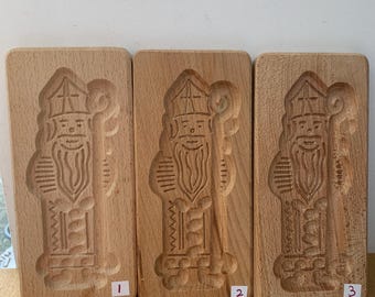 vintage dutch wooden forms Folk art Speculaas cookie mold vorm speculoos mold - sinterklaas - speculaasplank