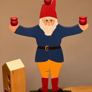 Vintage svensk julljustomte eller tomte - Julljusstake