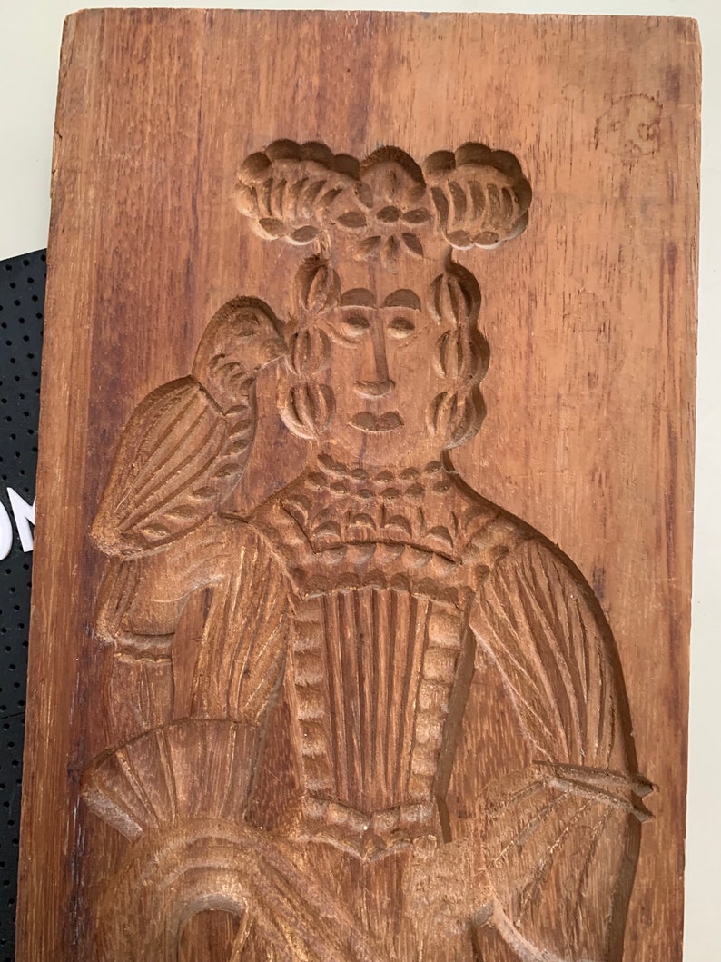 Vintage Dutch Wooden Forms Folk Art Speculaas Cookie Mold Vorm