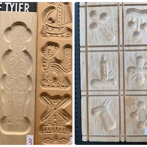 German Holland wooden Speculoos cookie mold - Speculaasplank - Dutch - Vintage - mould Gingerbread - Springerle