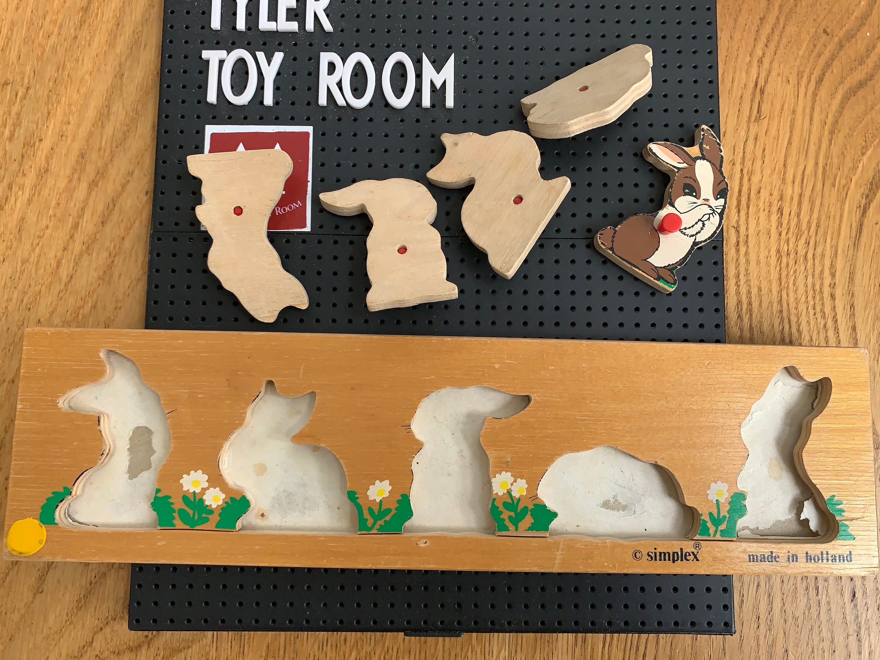 上品スタイル X 3 of Lot - Games Puzzle Vintage Wooden Kids for Puzzles 木工、竹工芸