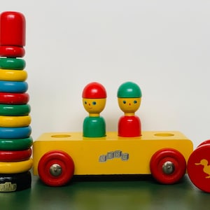 Vintage Schwedisches Holzspielzeug LEKO 1950er/60er Jahre