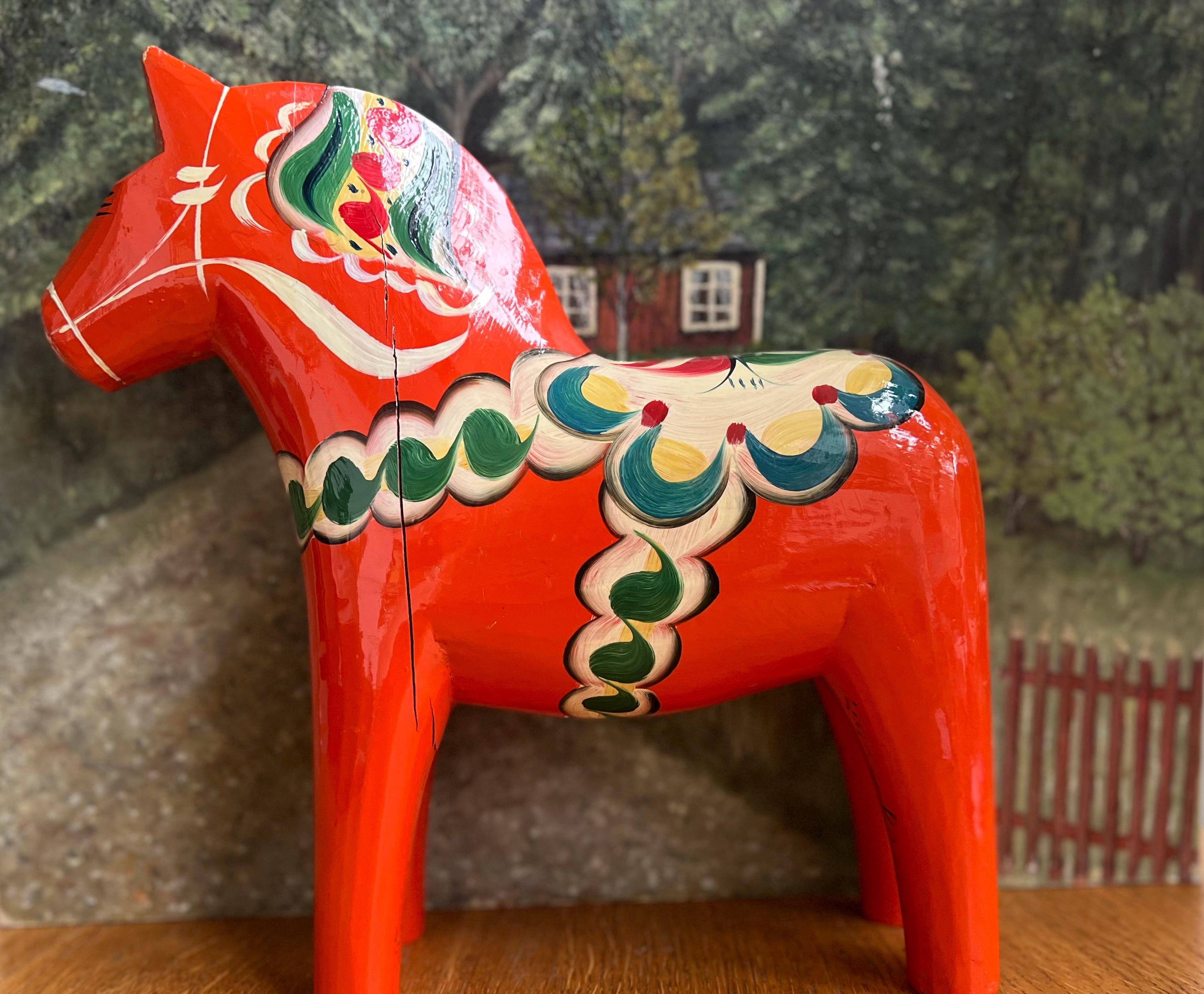 Akta Dalahemslojd ダーラナ ホース 馬 木製 赤 スウェーデン ヴィンテージ木製スウェーデン ダーラホース/オルソン/ダーラナ馬 Akta