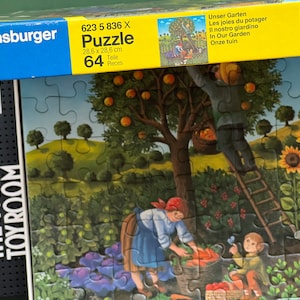 Vintage kinderpuzzel puzzel / decoupeerzaag / Made in Western Germany / ravensburger / In our Garden