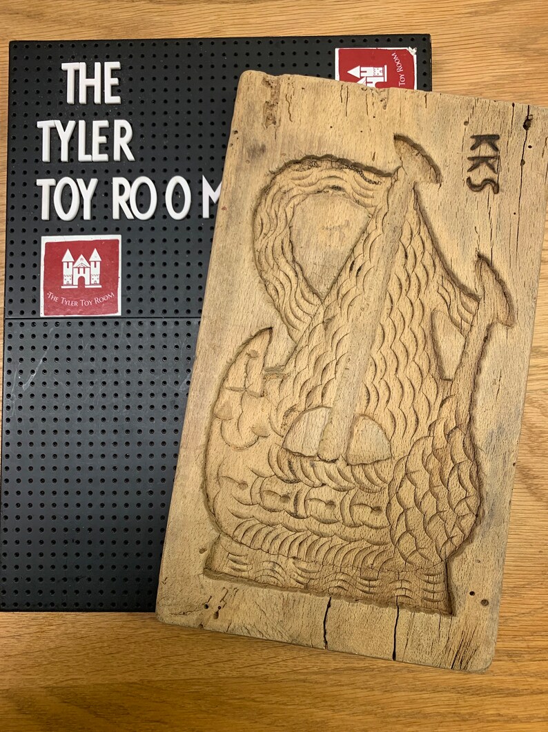 Rare Vintage Dutch Wooden Forms Folk Art Speculaas Cookie Mold Vorm