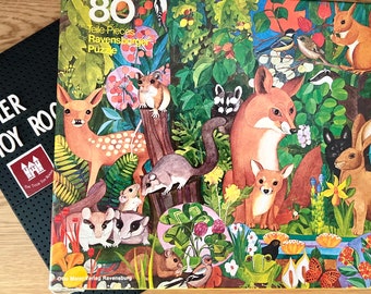 Vintage Tier Paradies-Puzzle / Made in Deutschland / ravensburger / G. Buomberger-ontwerp