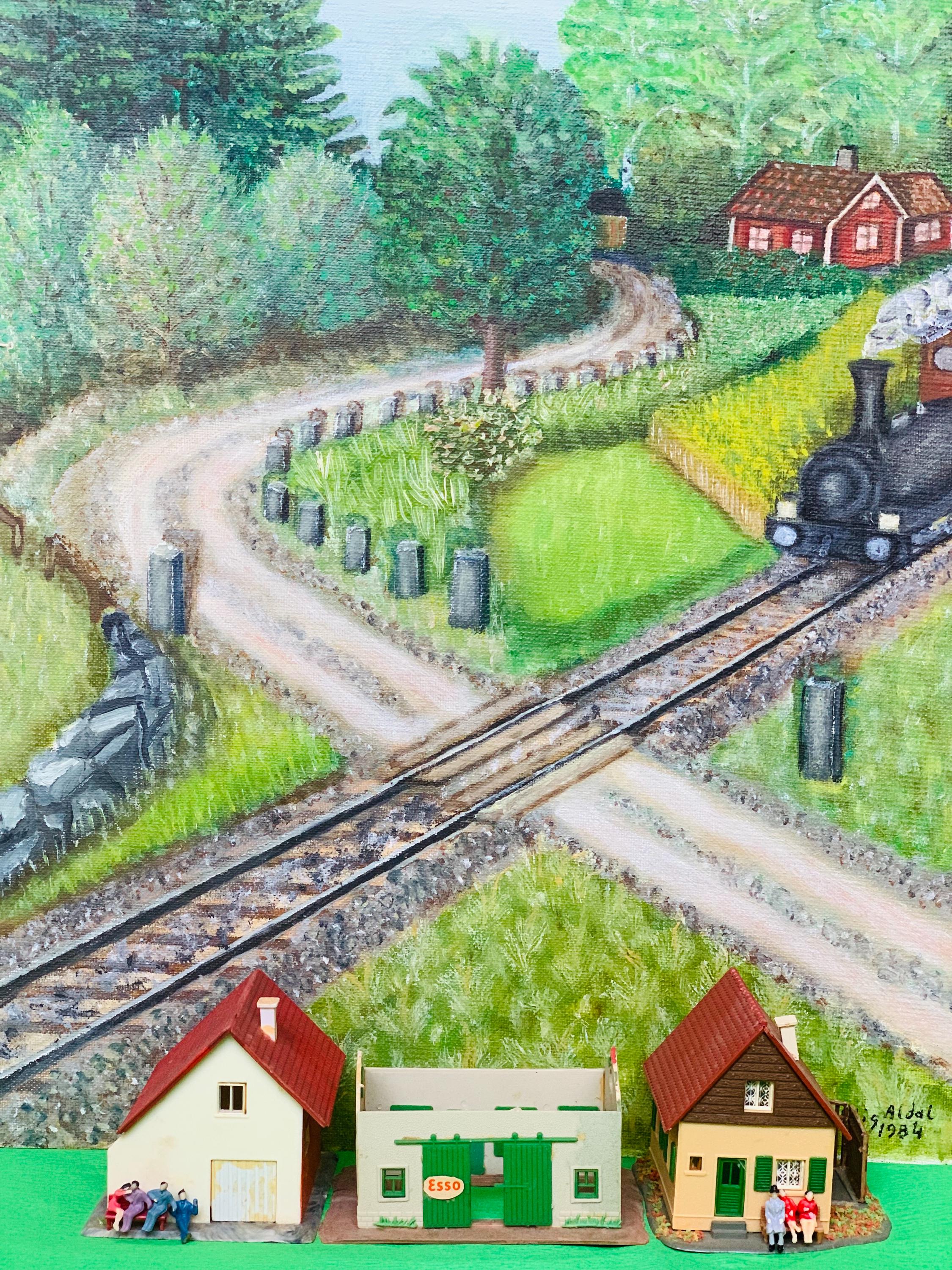 3 HO houses for train landscape diorama