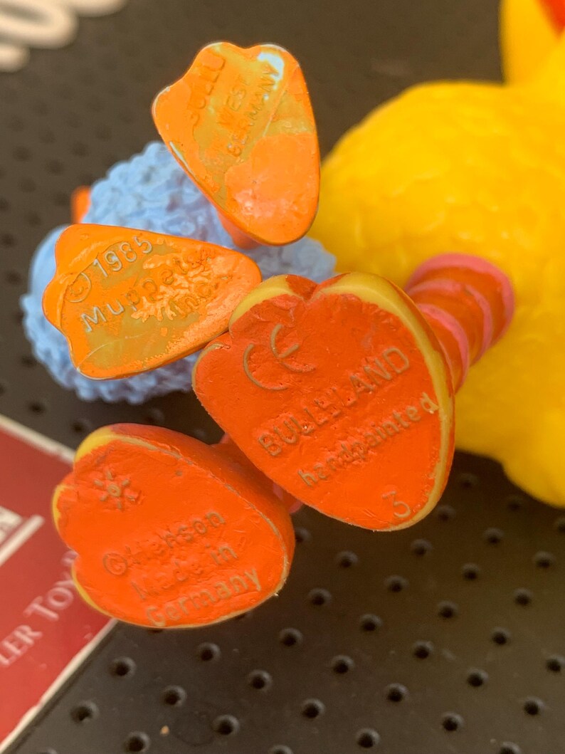 Vintage Sesame Street PVC Figures / big bird / Oscar Grouch / Made in Germany / west Germany / Bullyland / JHP imagen 12