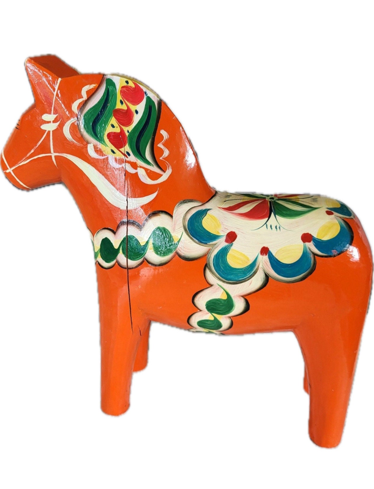 ヴィンテージ木製スウェーデン ダーラホース/オルソン/ダーラナ馬 Akta