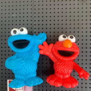 Vintage Sesame Street PVC Figures / big bird / Oscar Grouch / Made in Germany / west Germany / Bullyland / JHP imagen 18