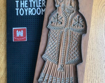 rare vintage  Dutch wooden forms Folk art Speculaas cookie mold vorm speculoos mold - sinterklaas - speculaasplank / taaitaai