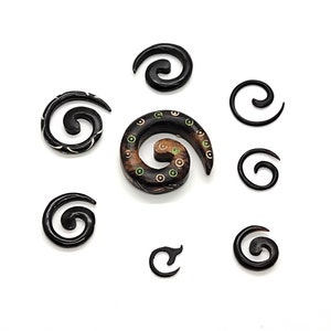 PAR Of Unque Organc Tamarnd Wood Spral Tapers Gauges 4g - Etsy