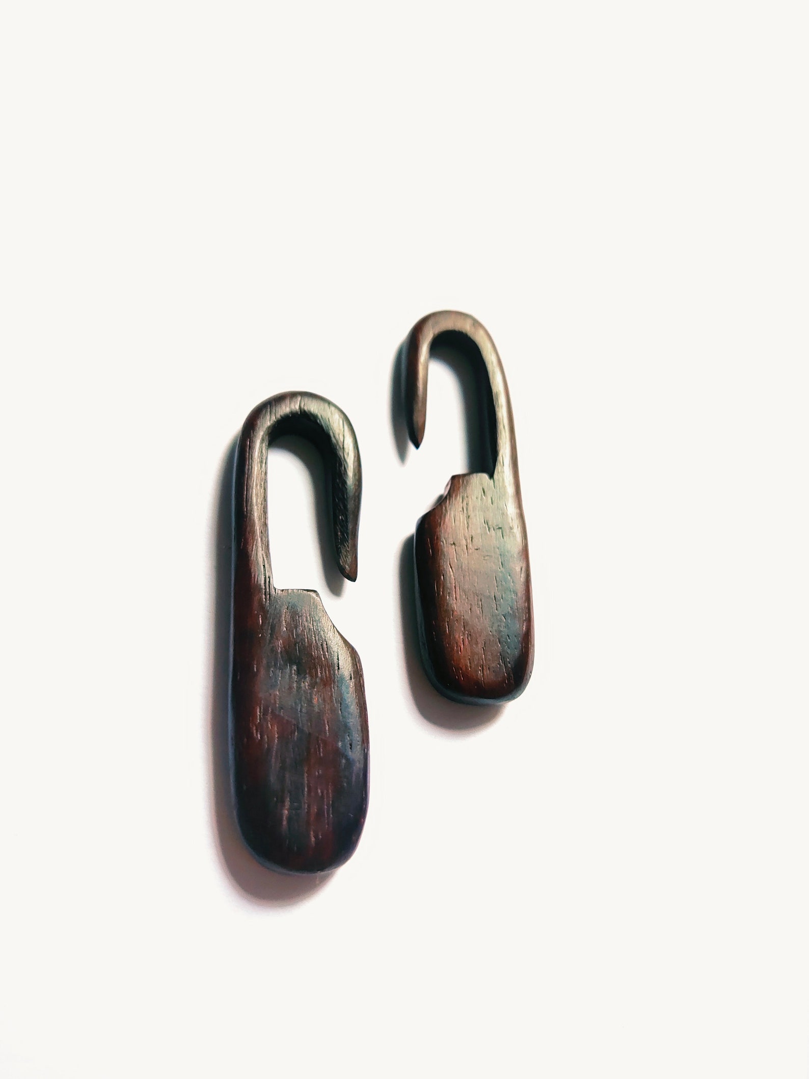 Sono Wood Tribal Ear Hangers Organic Wood Ear Weights 4g Etsy