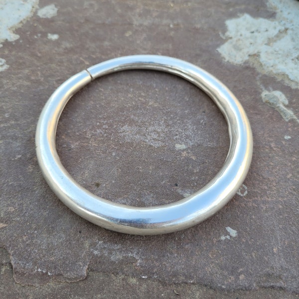 Silver Plated Ankle Cuff Bracelet - Boho Ethnic Style
