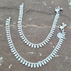 Tribal Boho Silver Plated Anklet, Ethnic Anklet, Bohemian Beach Anklet, Festival Anklet, Perfect Gift For Her