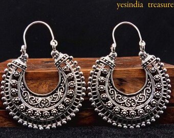 安い購入 Engraved Hoop Earrings 925 Sterling Silver Engraved Hoops アクセサリー