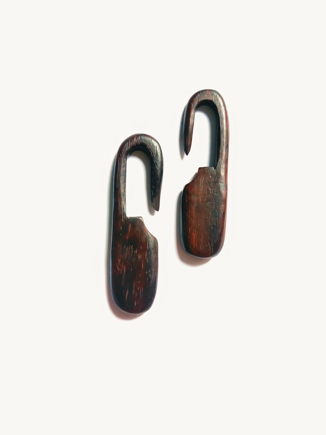 Sono Wood Tribal Ear Hangers Organic Wood Ear Weights 4g Etsy