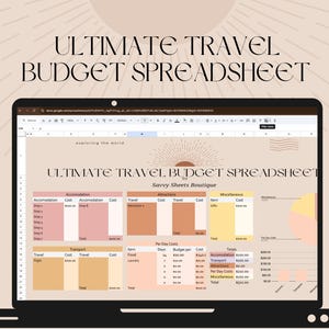 Savvy Sheets - Ultimate Travel Budget Planner Spreadsheet - Google SheetsInstant Download