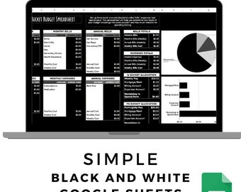 Savvy Sheets - Sleek Masculine Bucket Budget Spreadsheet- Google Sheets Instant Download